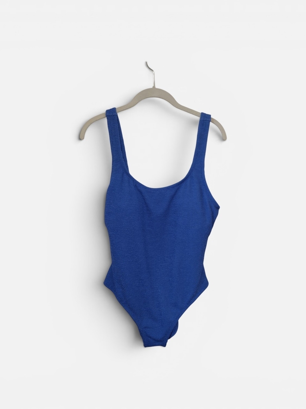 Shade & Shore Blue Textured One-Piece Swimsuit L 12-14